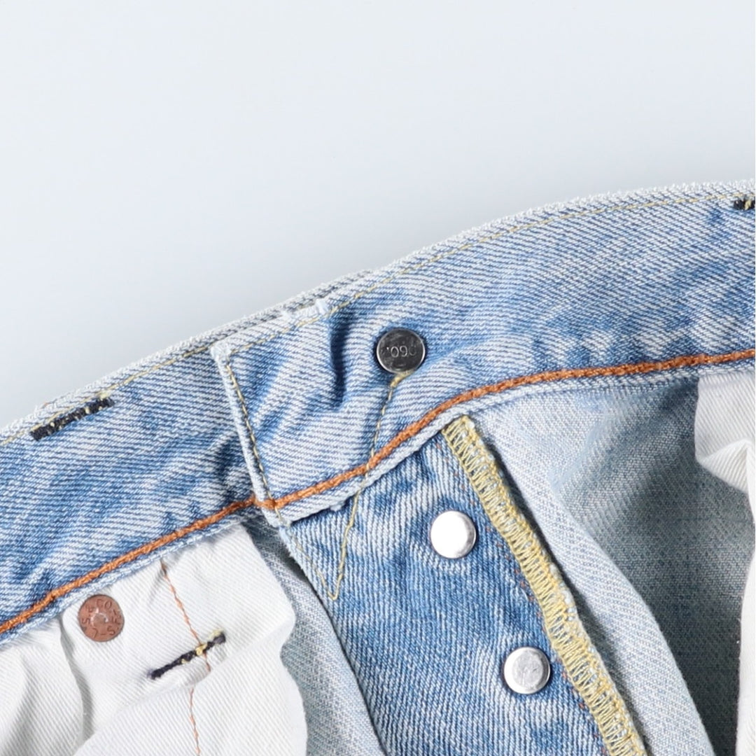 Levi's 501 straight denim pants for men, size W35 cotton Blue type light blue Vintage Second Hand