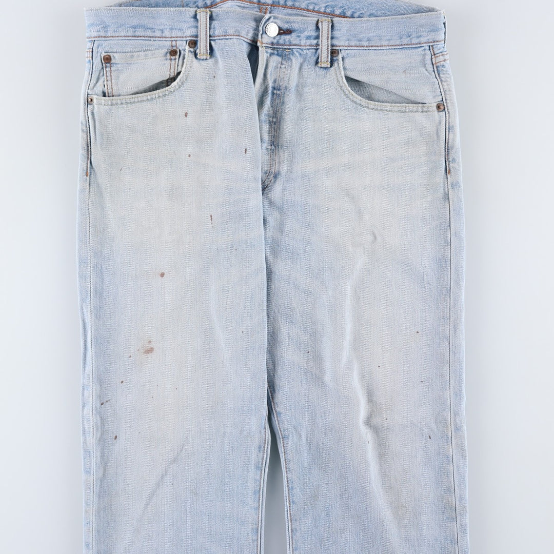 Levi's 501 straight denim pants for men, size W35 cotton Blue type light blue Vintage Second Hand