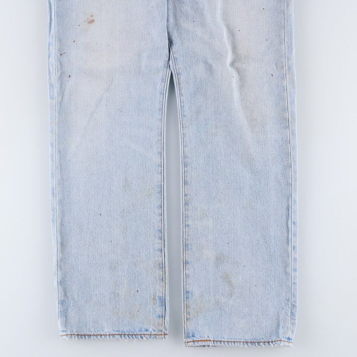 Levi's 501 straight denim pants for men, size W35 cotton Blue type light blue Vintage Second Hand