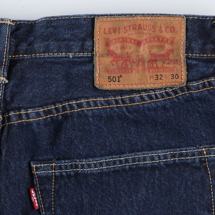 Levi's 501 straight denim pants for men, size W34 cotton blue type Vintage Second Hand
