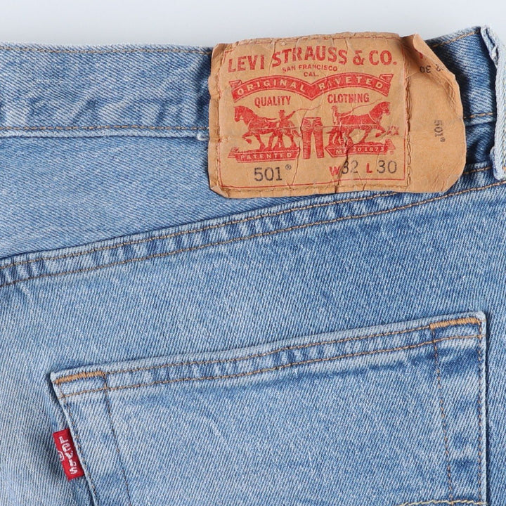 Levi's 501 straight denim pants for men, size W34 cotton blue type Vintage Second Hand