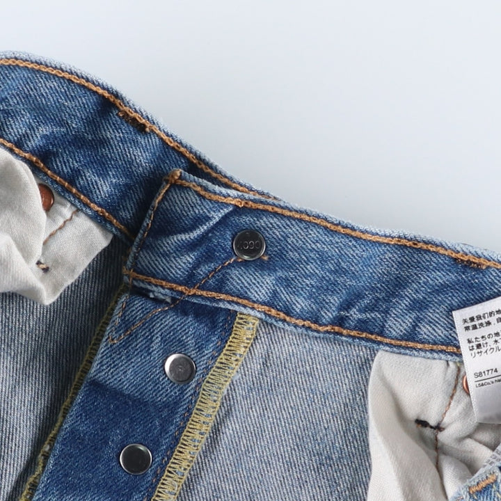 Levi's 501 straight denim pants for men, size W34 cotton blue type Vintage Second Hand