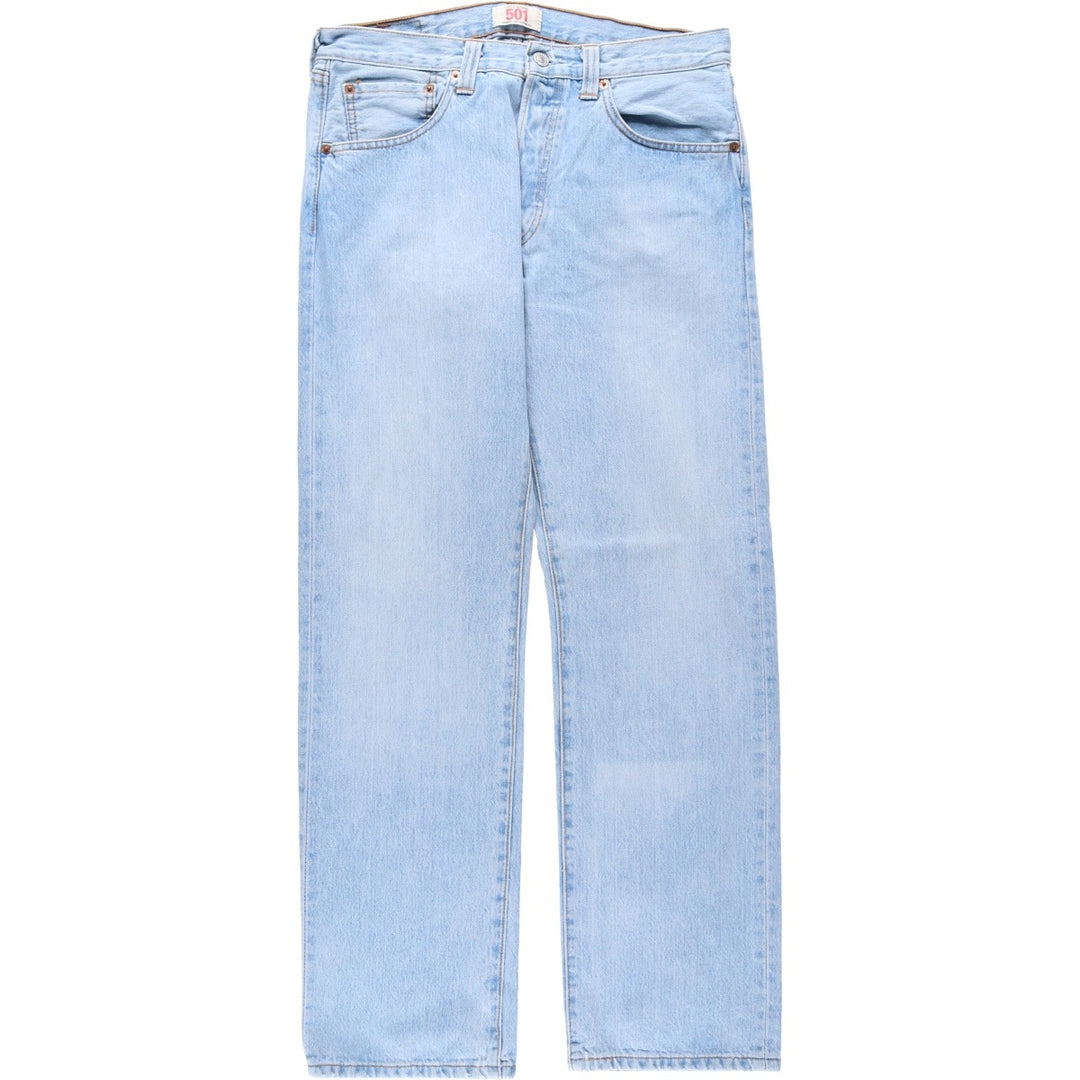 2000'S Levi's 501 0113 Straight Denim Pants, Men's W33 (approx.) cotton Blue type light blue Vintage Second Hand