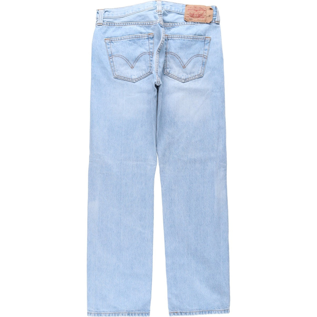 2000'S Levi's 501 0113 Straight Denim Pants, Men's W33 (approx.) cotton Blue type light blue Vintage Second Hand