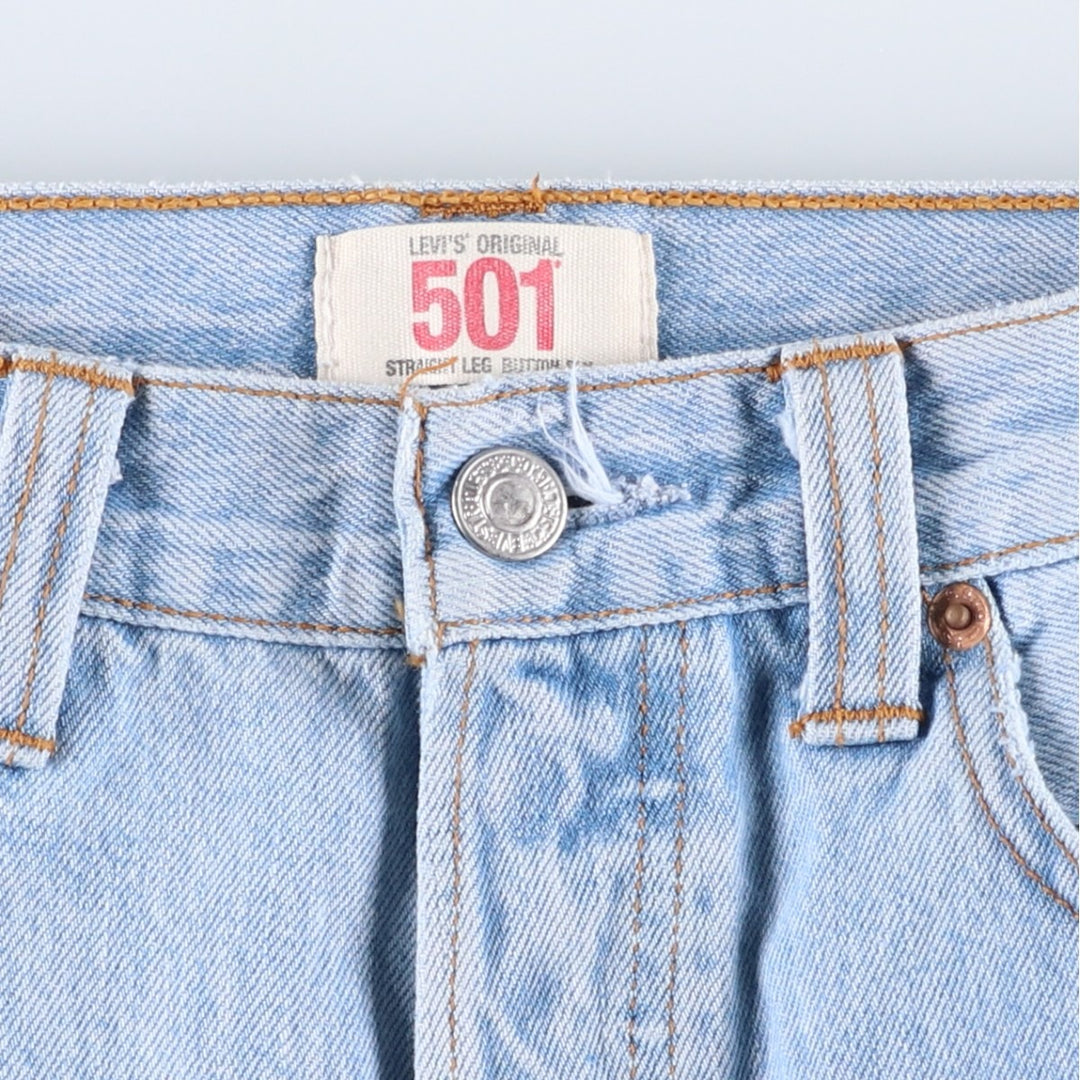 2000'S Levi's 501 0113 Straight Denim Pants, Men's W33 (approx.) cotton Blue type light blue Vintage Second Hand