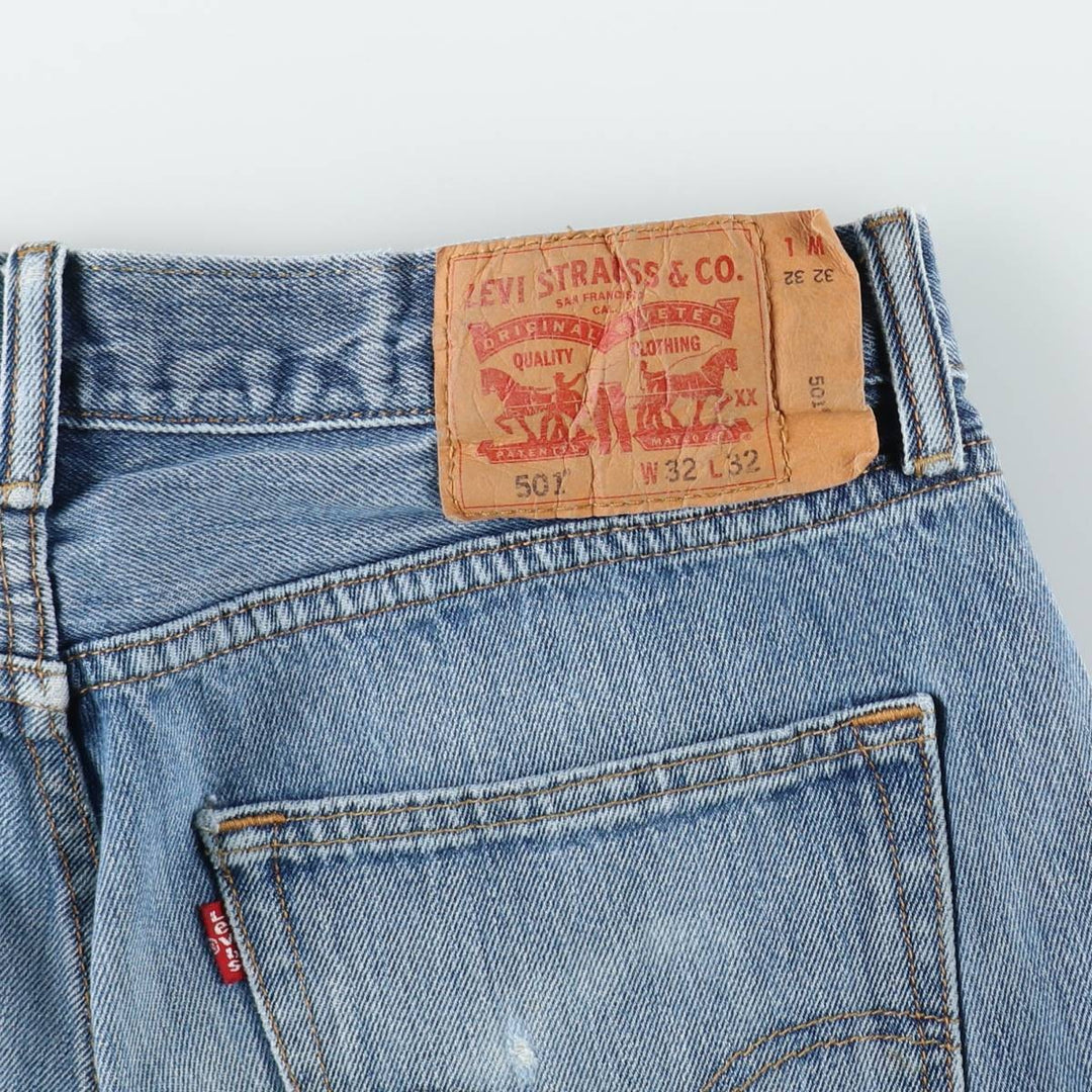 Levi's 501 straight denim pants for men, size W33 cotton blue type Vintage Second Hand