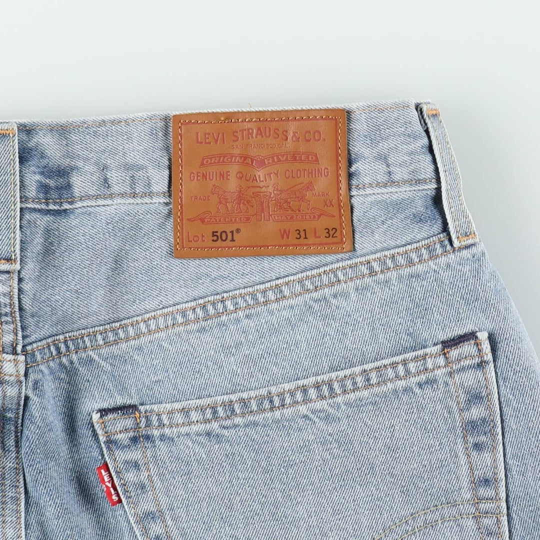 Levi's 501 BIG E Straight Denim Pants, Men's W32 (approx.) cotton Blue type light blue Vintage Second Hand
