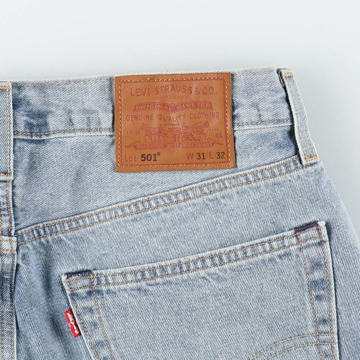 Levi's 501 BIG E Straight Denim Pants, Men's W32 (approx.) cotton Blue type light blue Vintage Second Hand
