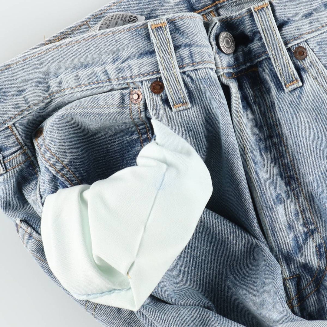 Levi's 501 BIG E Straight Denim Pants, Men's W32 (approx.) cotton Blue type light blue Vintage Second Hand