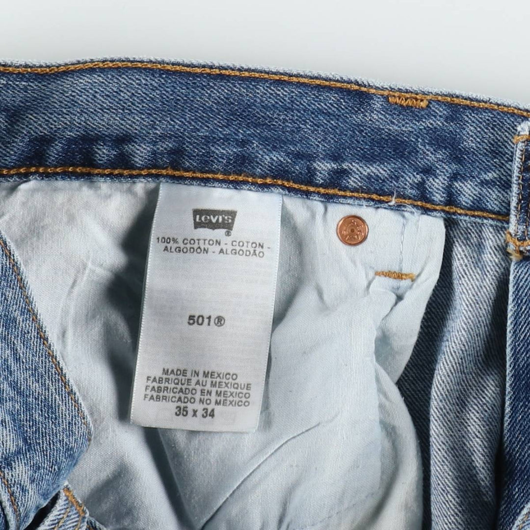 Levi's 501 straight denim pants for men, size W35 cotton blue type Vintage Second Hand