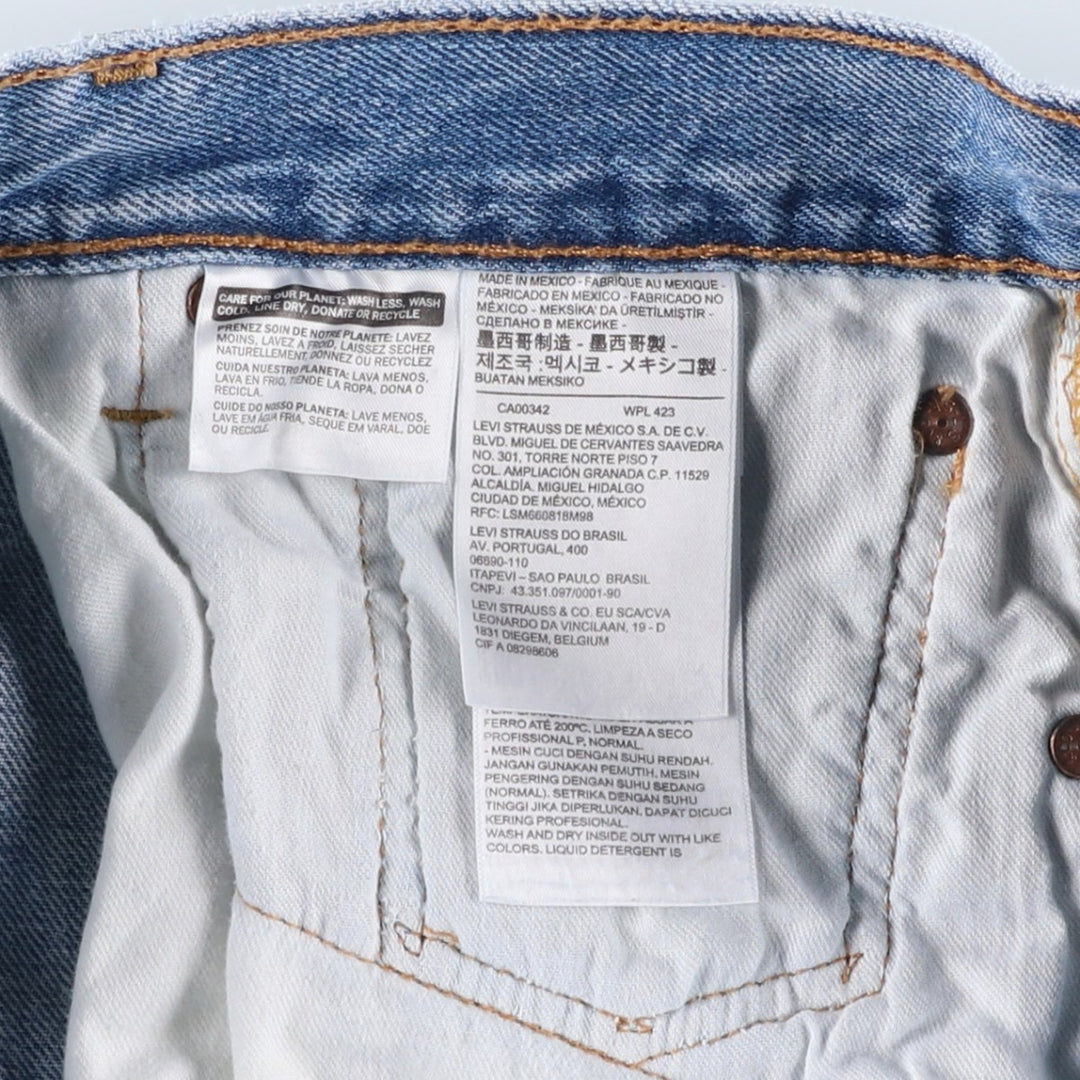 Levi's 501 straight denim pants for men, size W35 cotton blue type Vintage Second Hand