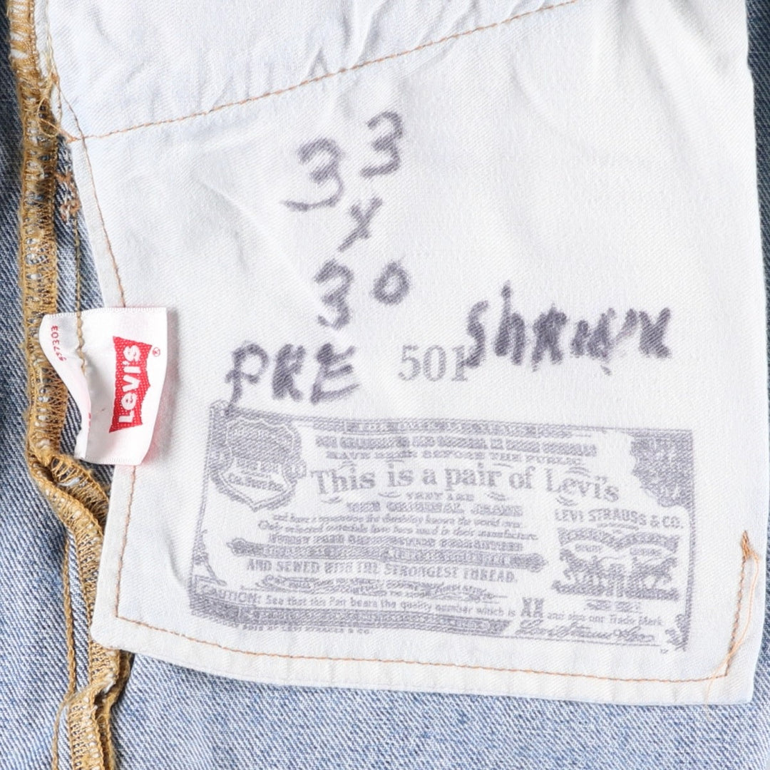 Levi's 501 straight denim pants for men, size W35 cotton blue type Vintage Second Hand