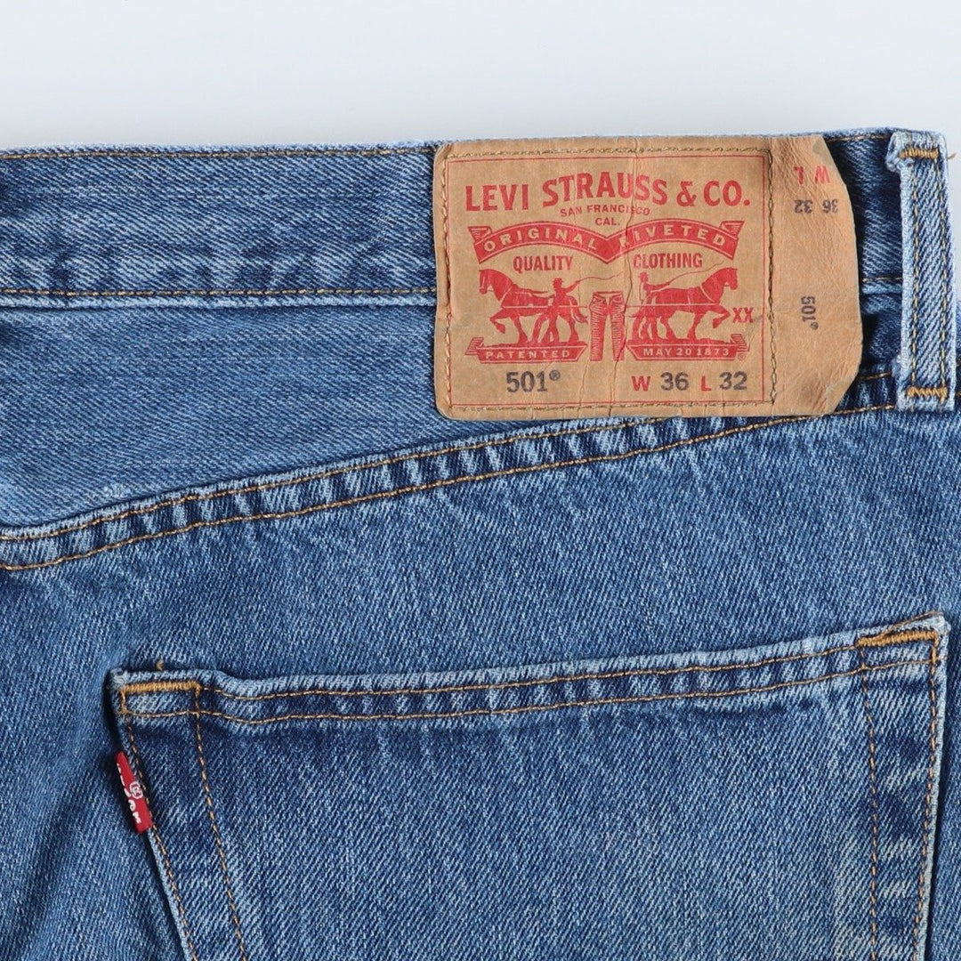 Levi's 501 straight denim pants for men, size W37 cotton blue type Vintage Second Hand