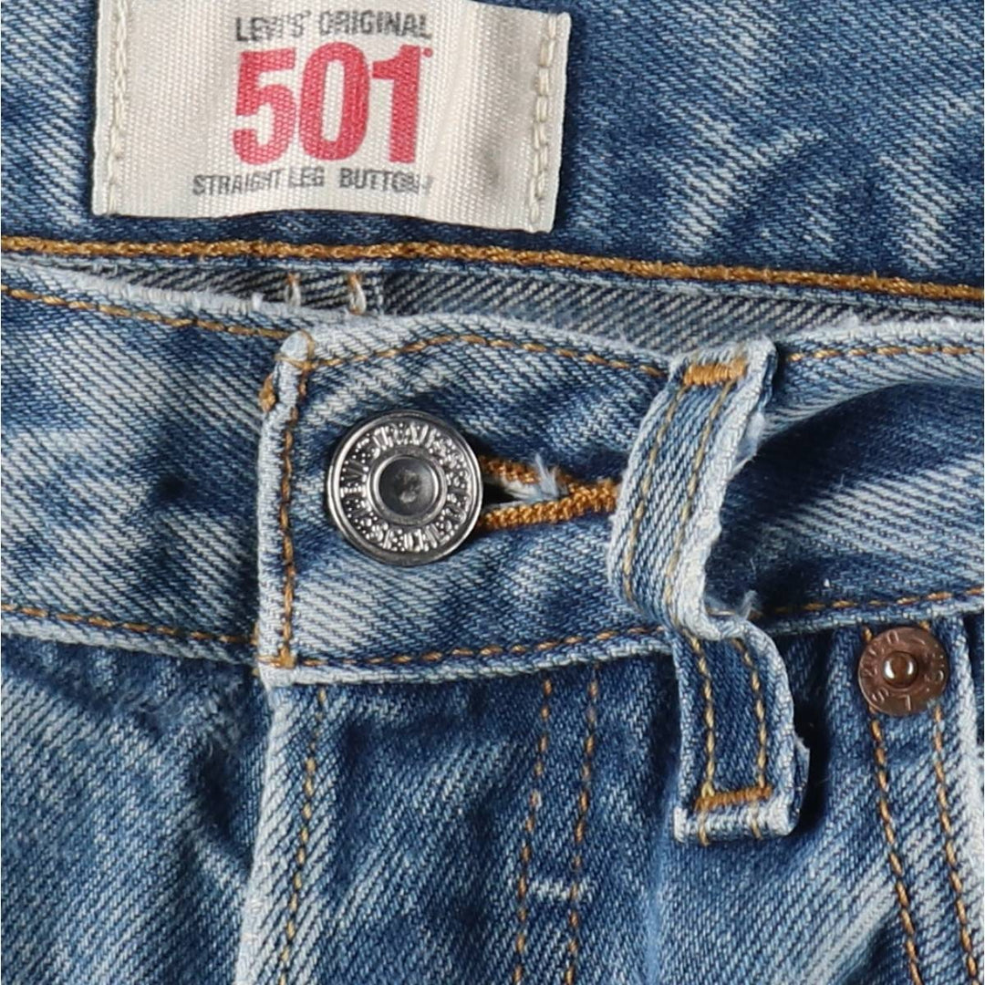 Levi's 501 Straight Denim Pants, Men's W30 (approx.), Vintage cotton blue type Vintage Second Hand