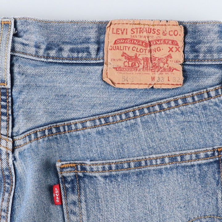 Levi's 501 straight denim pants for men, size W33 cotton blue type Vintage Second Hand