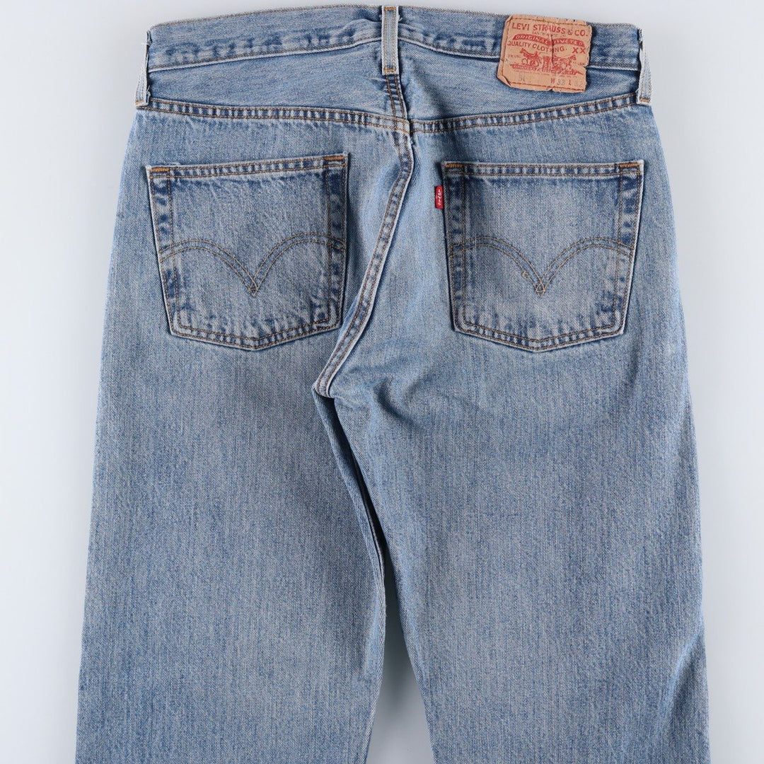 Levi's 501 straight denim pants for men, size W33 cotton blue type Vintage Second Hand