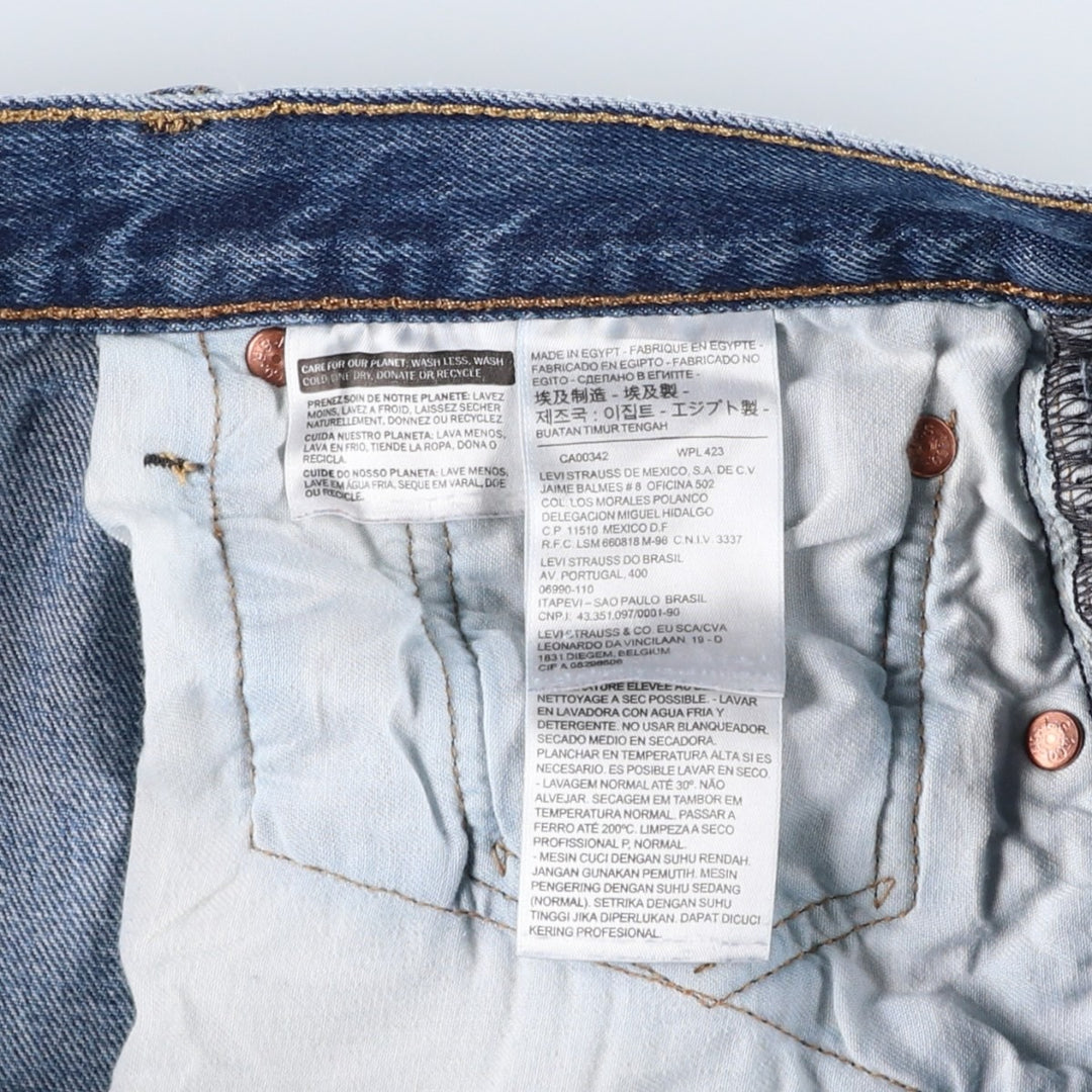 Levi's 501 straight denim pants for men, size W34 cotton blue type Vintage Second Hand