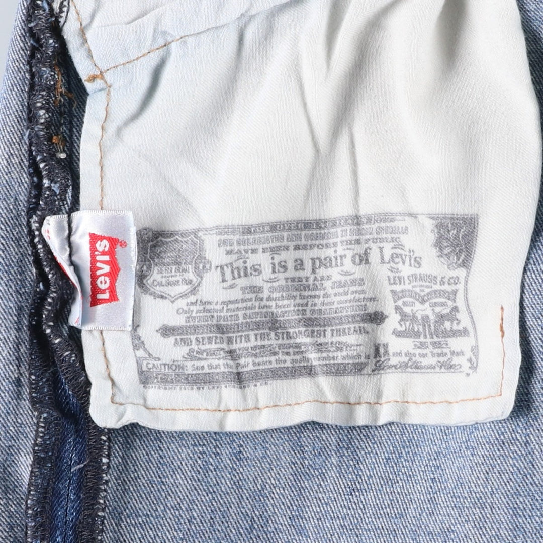 Levi's 501 straight denim pants for men, size W34 cotton blue type Vintage Second Hand