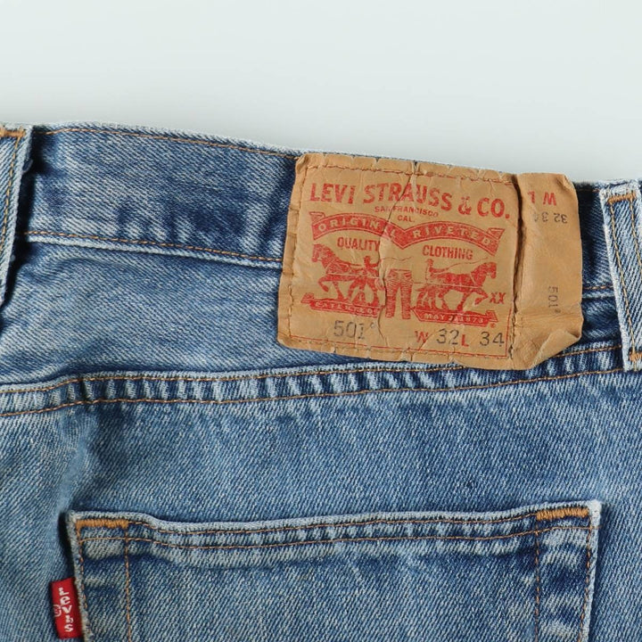Levi's 501-0193 Straight Denim Pants, Men's, Size W34 cotton blue type Vintage Second Hand
