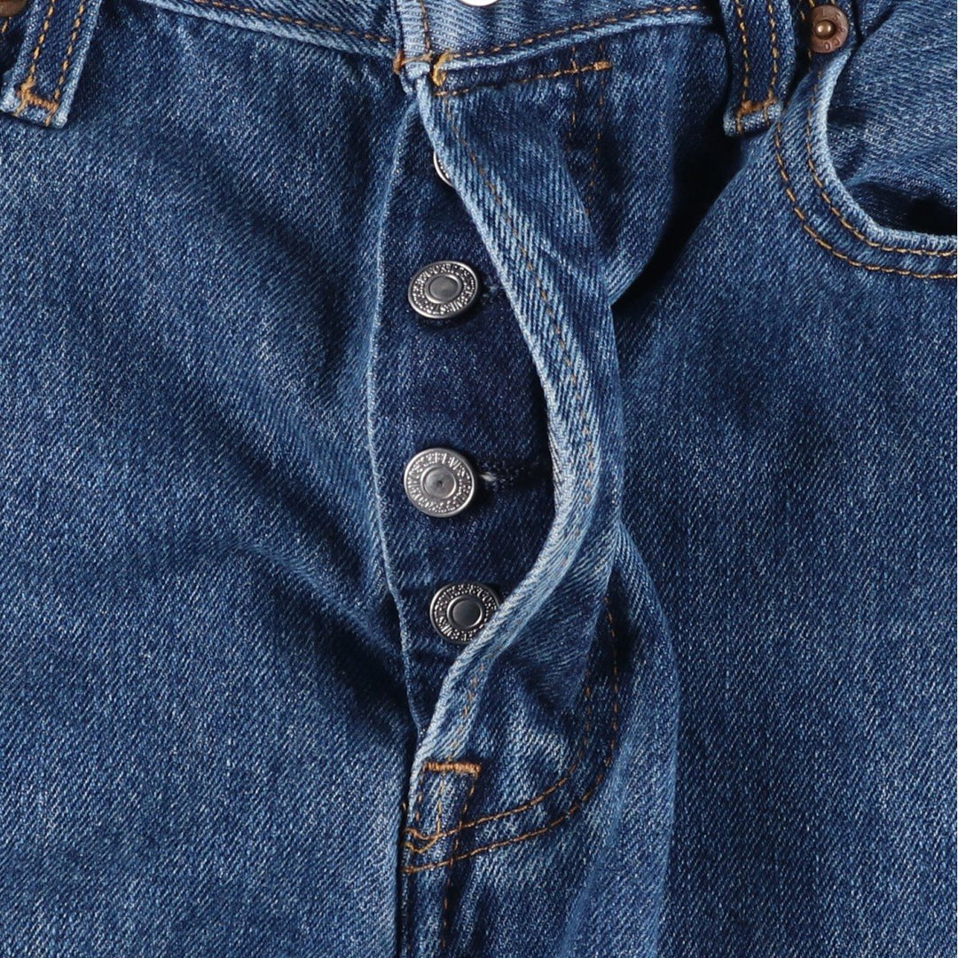 Levi's 501 straight denim pants for men, size W32 cotton navy blue type Vintage Second Hand