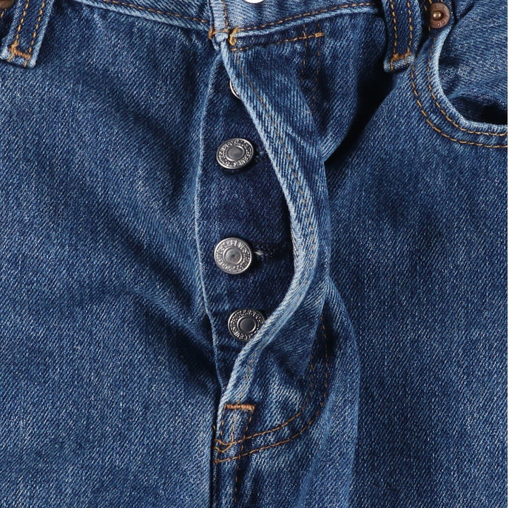 Levi's 501 straight denim pants for men, size W32 cotton navy blue type Vintage Second Hand