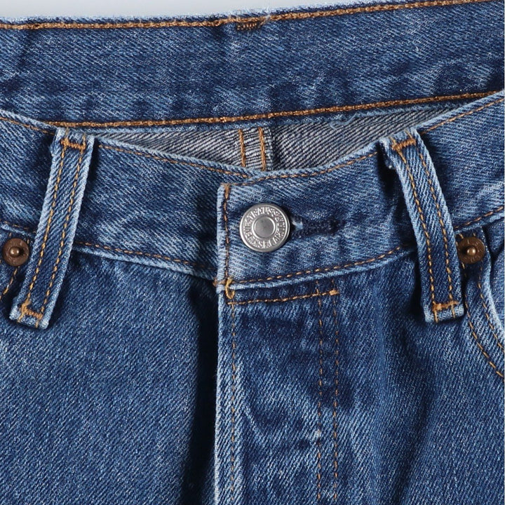 Levi's 501 straight denim pants for men, size W32 cotton navy blue type Vintage Second Hand