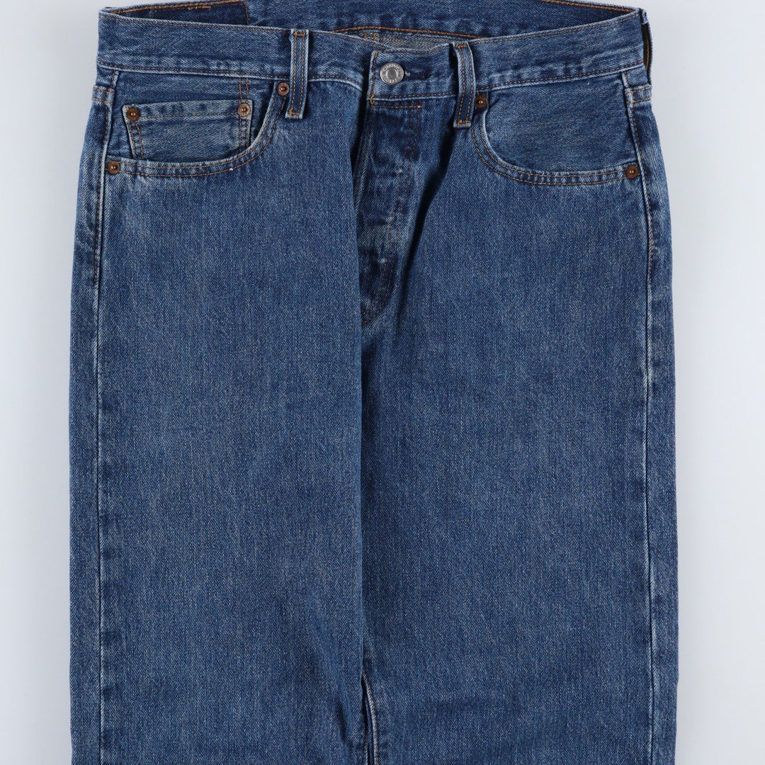 Levi's 501 straight denim pants for men, size W32 cotton navy blue type Vintage Second Hand