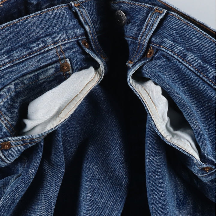 Levi's 501 straight denim pants for men, size W32 cotton navy blue type Vintage Second Hand
