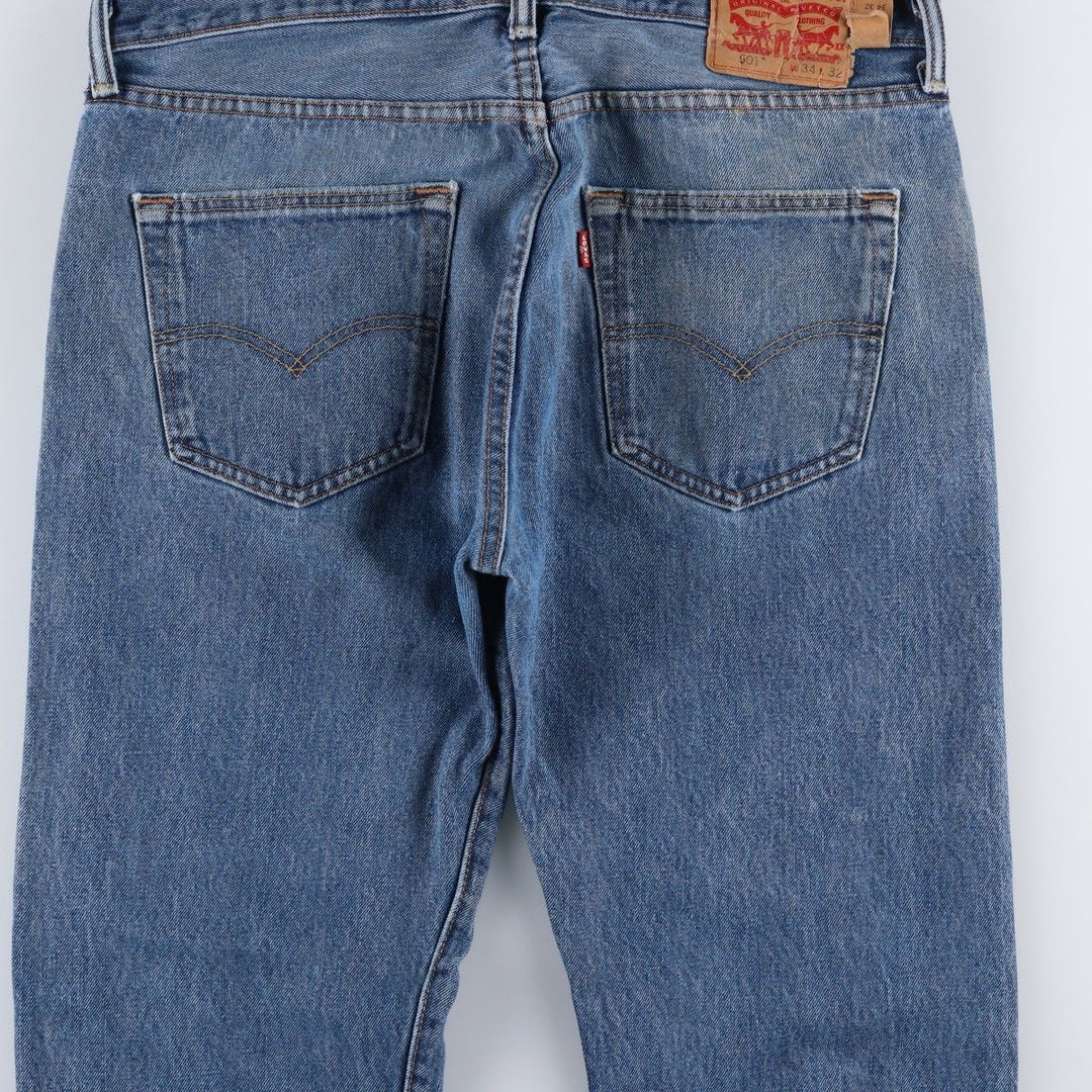 Levi's 501 straight denim pants for men, size W36 cotton blue type Vintage Second Hand