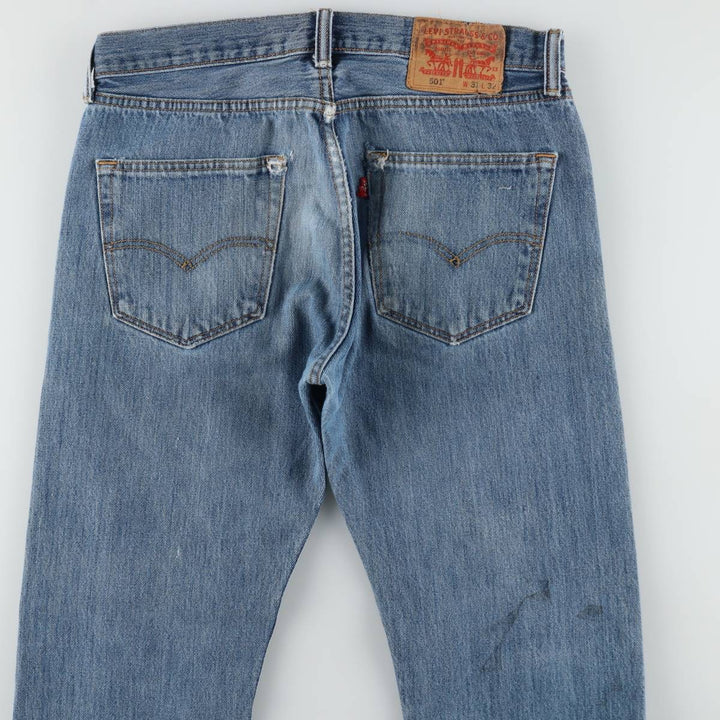 Levi's 501 straight denim pants for men, size W32 cotton blue type Vintage Second Hand