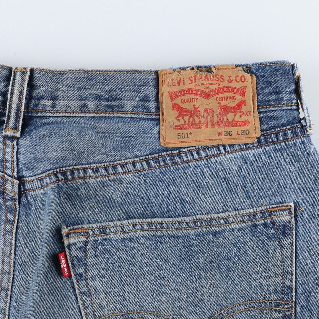 Levi's 501 straight denim pants for men, size W37 cotton blue type Vintage Second Hand