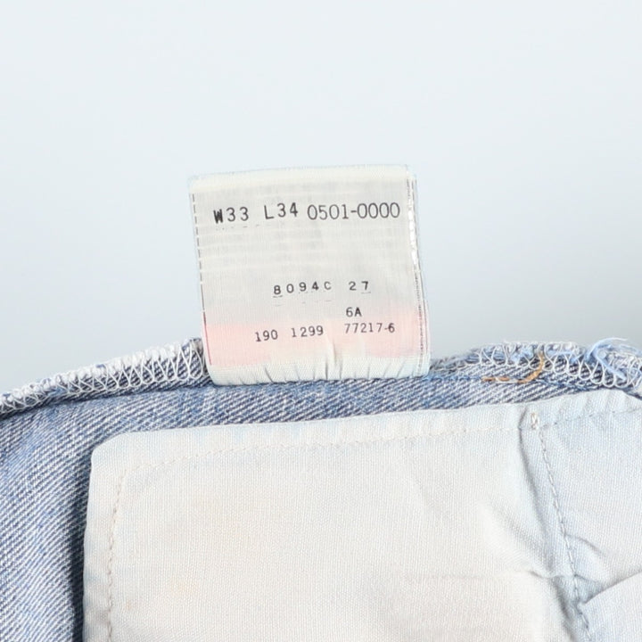 1990'S Levi's 501-0000 Straight Denim Pants, Men's Size W32 (approx.), Vintage cotton blue type Vintage Second Hand