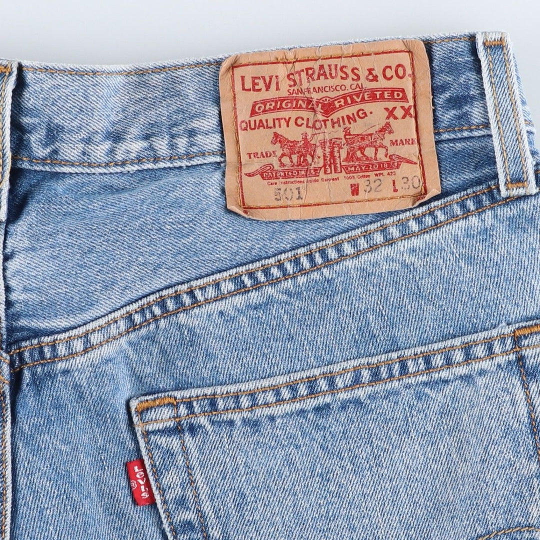 00'S Levi's 501-0193 Straight Denim Pants for Men, W30 equivalent cotton blue type Vintage Second Hand