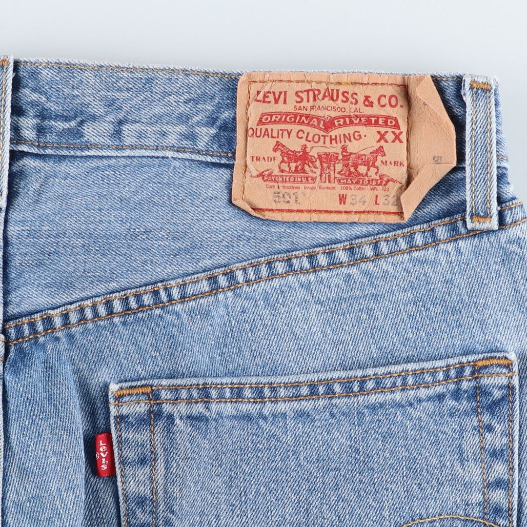 90s-00'S Levi's 501 Straight Denim Pants, Men's W33 (approx.) cotton blue type Vintage Second Hand