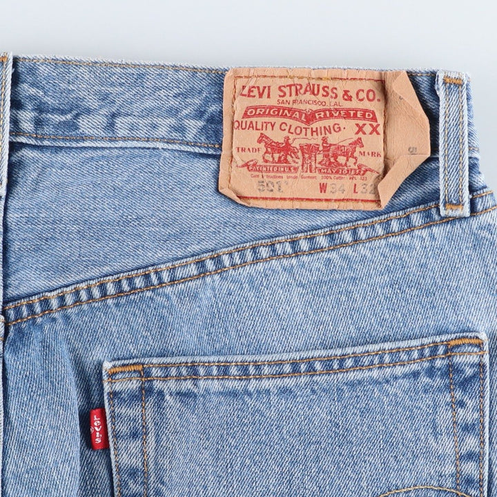 90s-00'S Levi's 501 Straight Denim Pants, Men's W33 (approx.) cotton blue type Vintage Second Hand