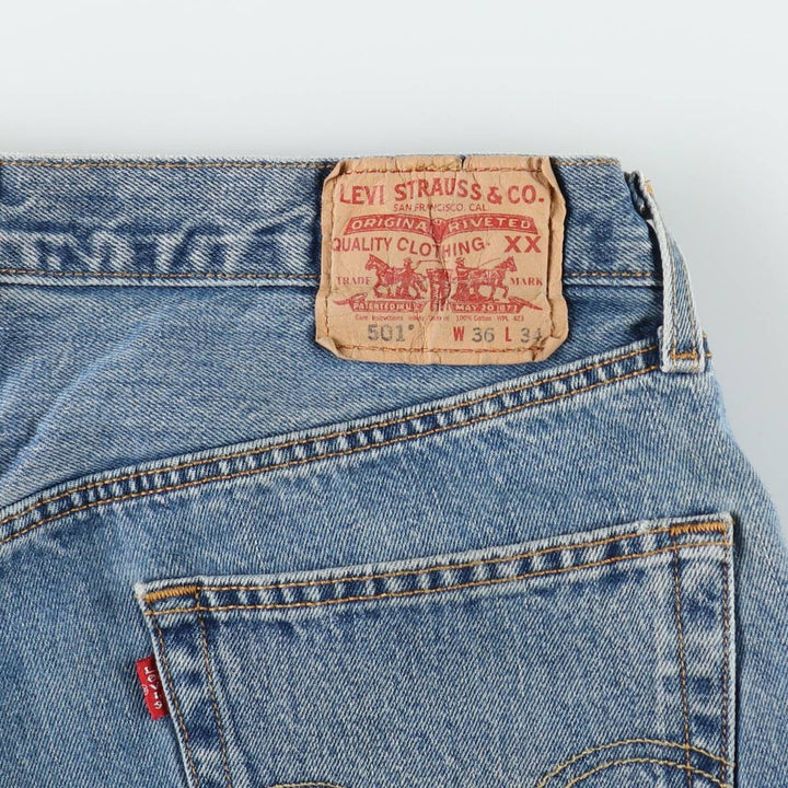2000'S Levi's 00501-0193 Straight Denim Pants, Men's W36 (approx.) cotton blue type Vintage Second Hand