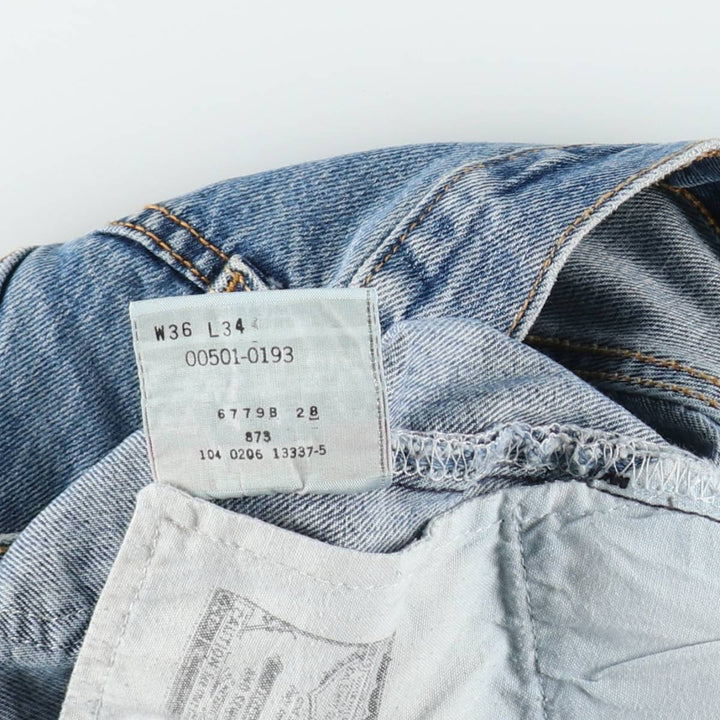 2000'S Levi's 00501-0193 Straight Denim Pants, Men's W36 (approx.) cotton blue type Vintage Second Hand