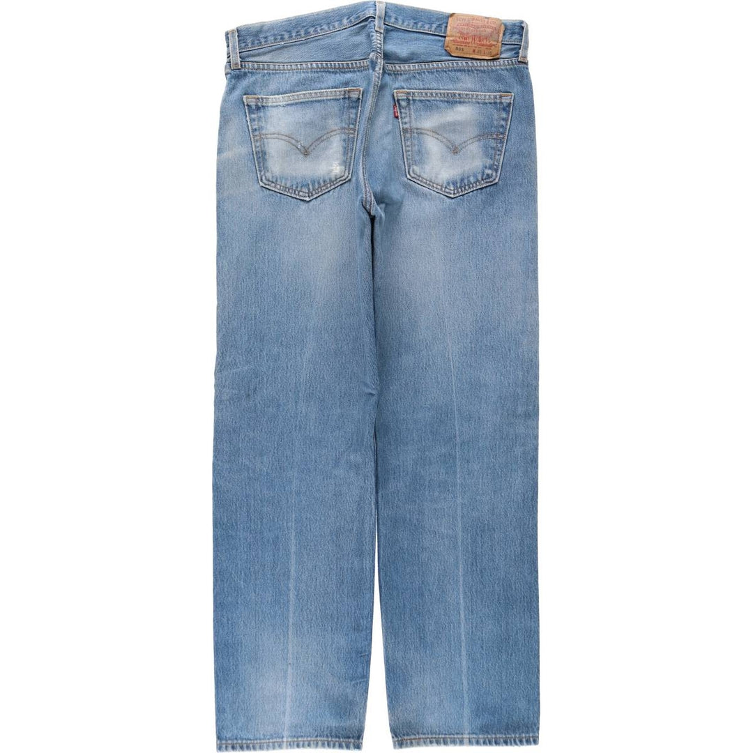 00'S Levi's 501-0115 straight denim pants for men, size w35 cotton blue type Vintage Second Hand