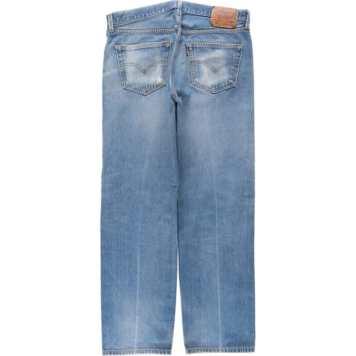 00'S Levi's 501-0115 straight denim pants for men, size w35 cotton blue type Vintage Second Hand