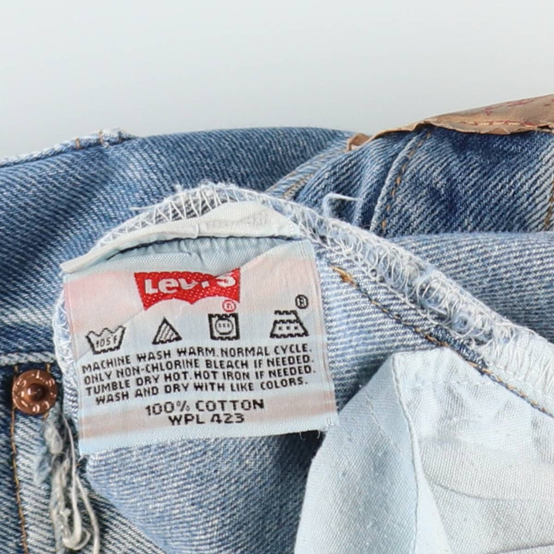 00'S Levi's 501-0115 straight denim pants for men, size w35 cotton blue type Vintage Second Hand