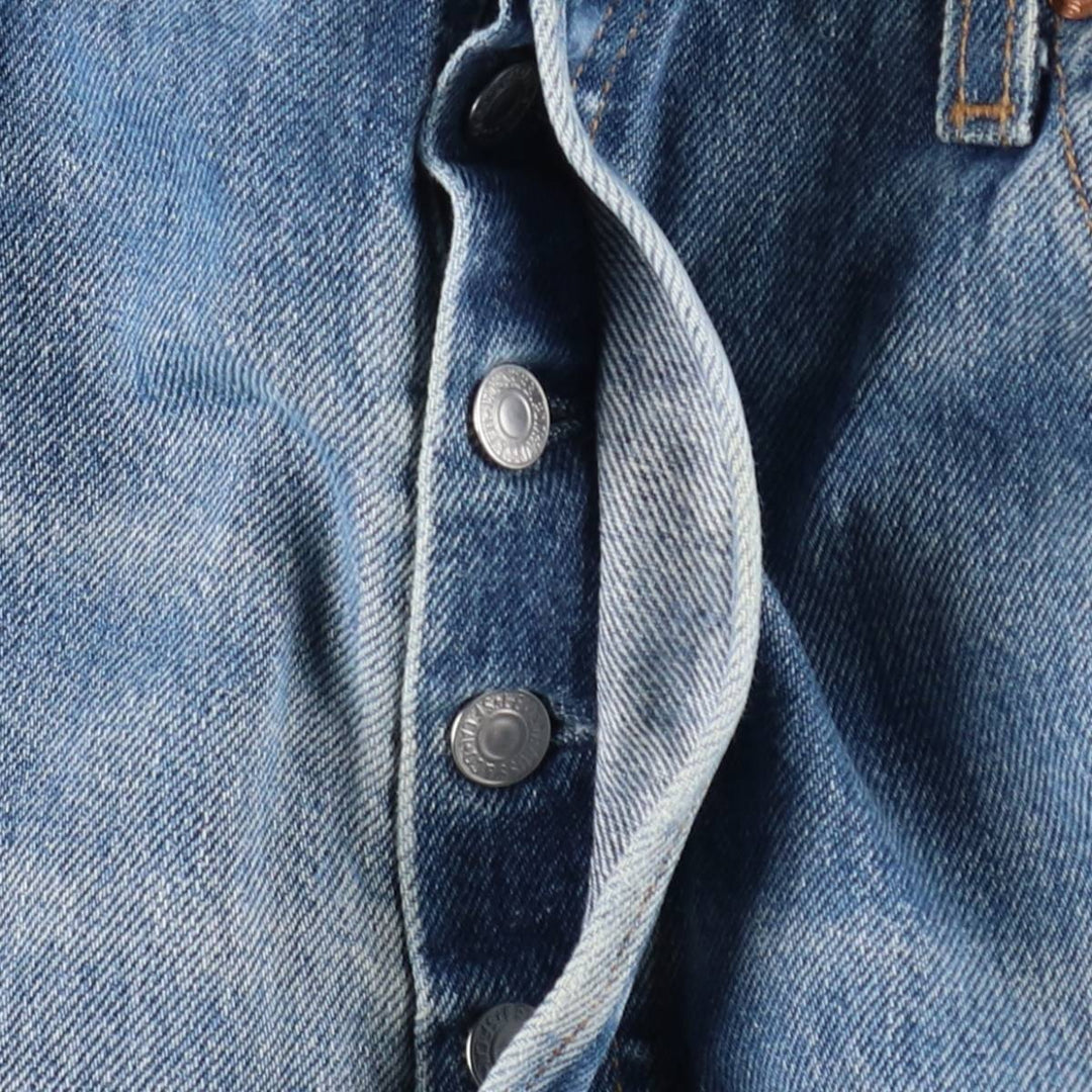 00'S Levi's 501-0115 straight denim pants for men, size w35 cotton blue type Vintage Second Hand