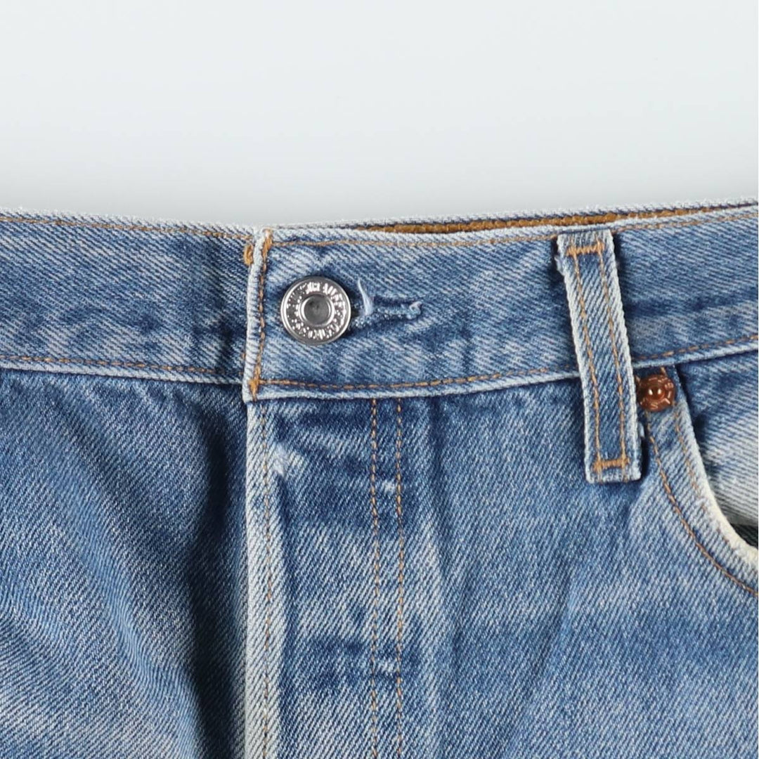 00'S Levi's 501-0115 straight denim pants for men, size w35 cotton blue type Vintage Second Hand