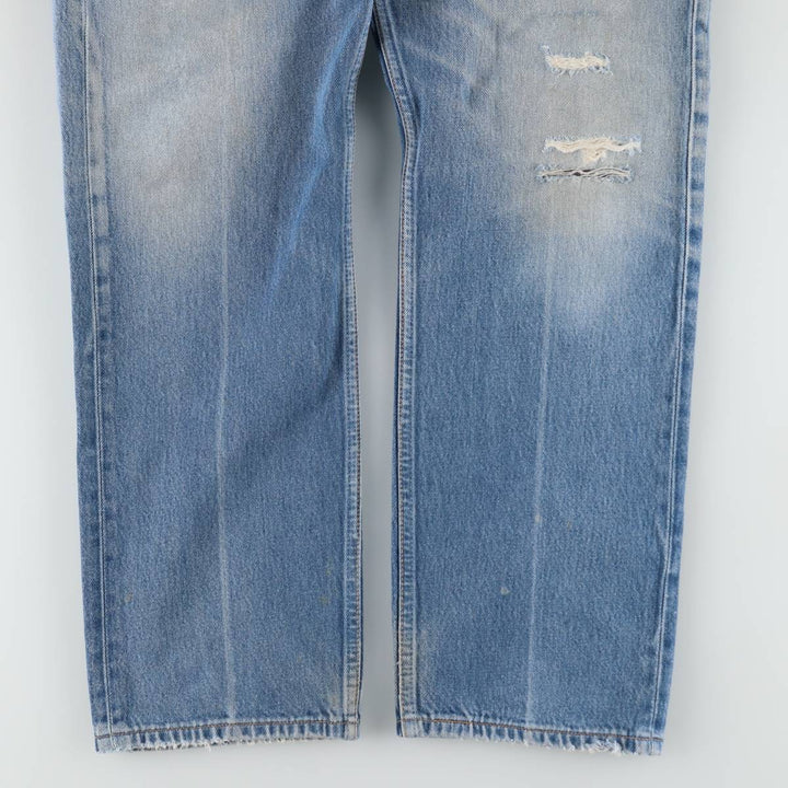 00'S Levi's 501-0115 straight denim pants for men, size w35 cotton blue type Vintage Second Hand