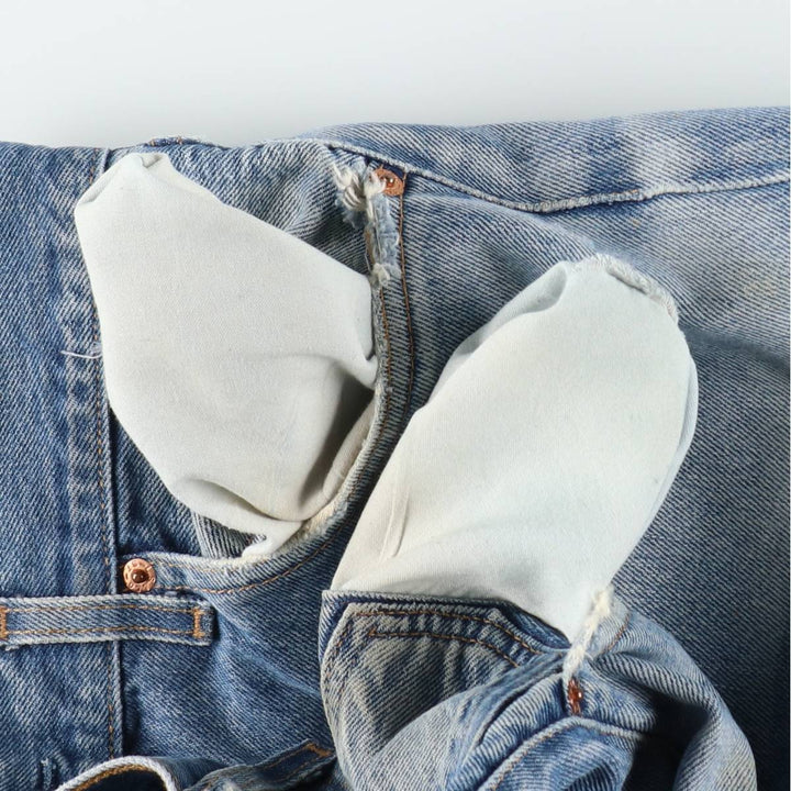 00'S Levi's 501-0115 straight denim pants for men, size w35 cotton blue type Vintage Second Hand