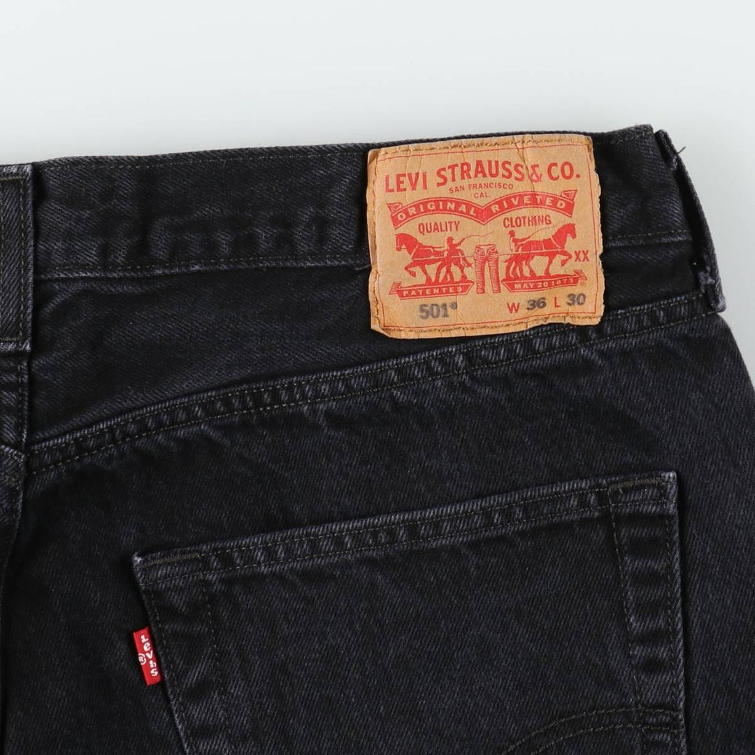 Levi's 501 Black Denim Straight Denim Pants Men's W36 cotton black type Vintage Second Hand