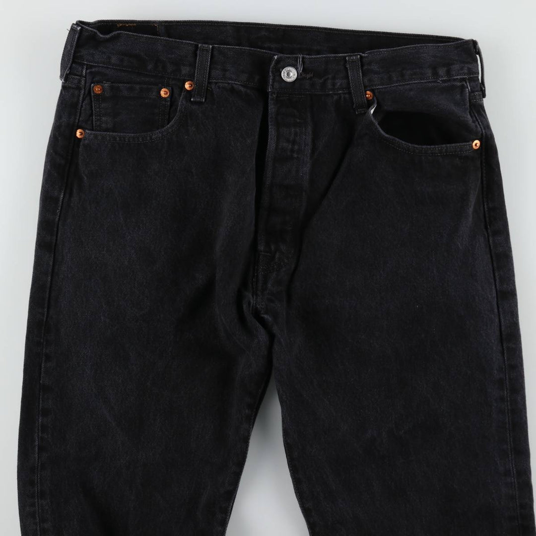 Levi's 501 Black Denim Straight Denim Pants Men's W36 cotton black type Vintage Second Hand