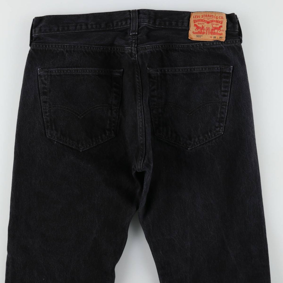 Levi's 501 Black Denim Straight Denim Pants Men's W36 cotton black type Vintage Second Hand