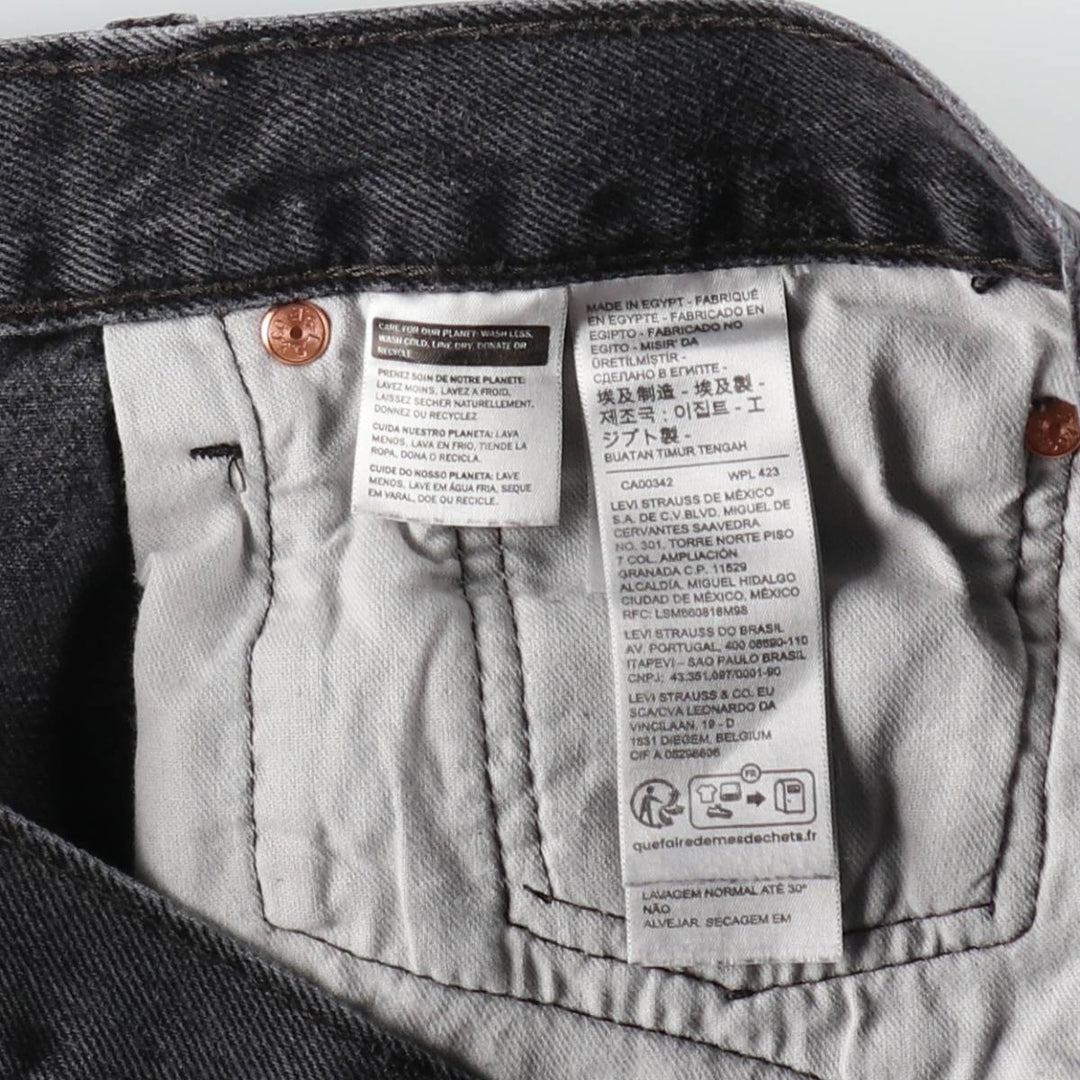 Levi's 501 Black Denim Straight Denim Pants for Men, W35 cotton black type Vintage Second Hand