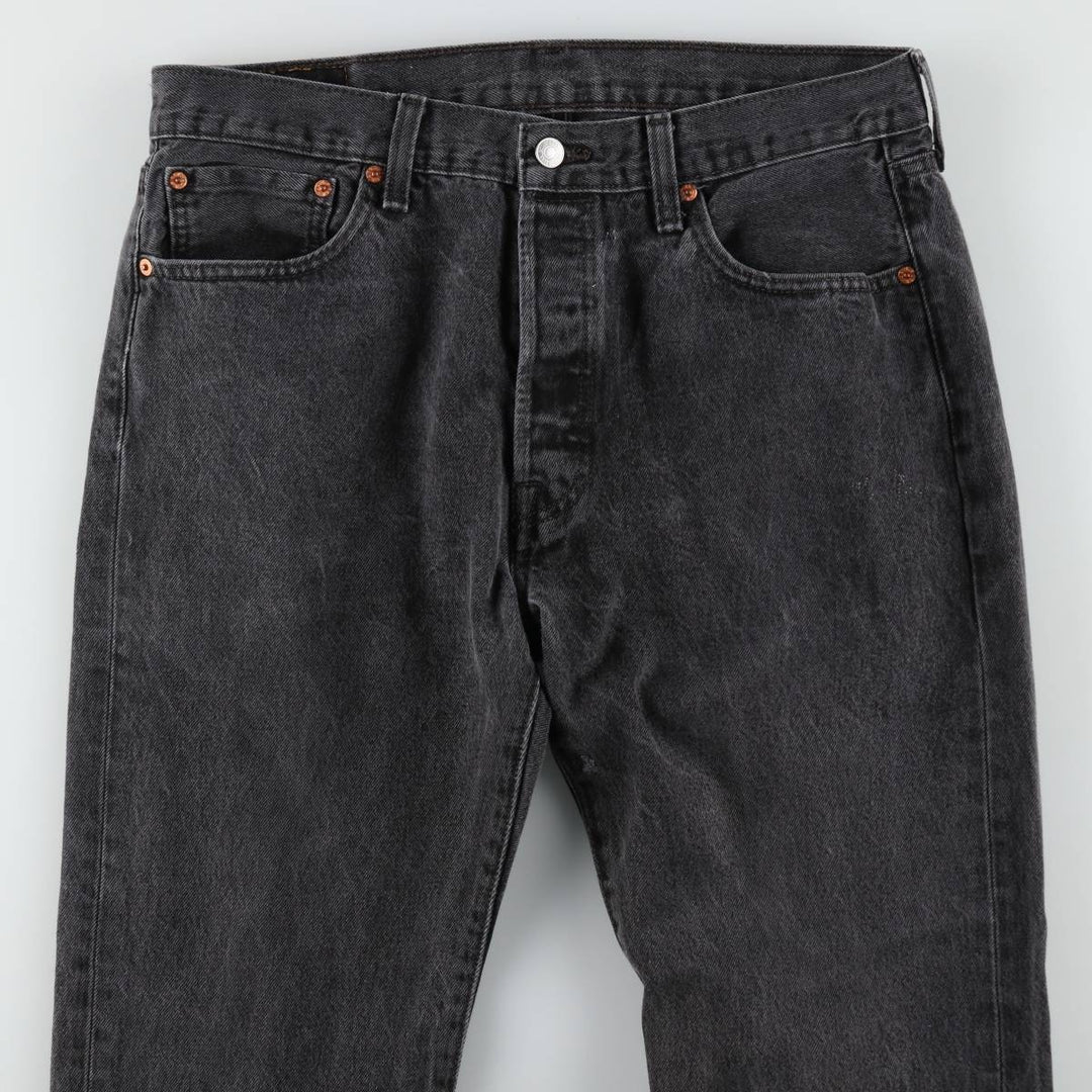 Levi's 501 Black Denim Straight Denim Pants for Men, W35 cotton black type Vintage Second Hand