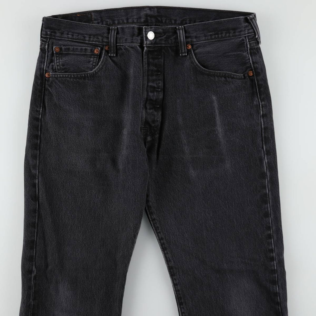 Levi's 501 Black Denim Straight Denim Pants for Men, W35 cotton black type Vintage Second Hand
